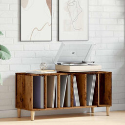 Berkfield Record Cabinet Old Wood 100X38X48 Cm Engineered Wood - thumbnail 3