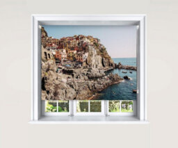 Lister Cartwright Riomaggiore Italy Sea Blackout Roller Blinds Windows Blind ( 180 Cm Width X 140 Cm Drop) - thumbnail 1