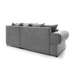 Abakus Direct Verona Corner Sofa In Light Grey Linen Fabric - thumbnail 7