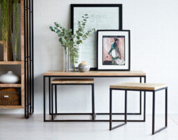 Buttercup Farm Cosmo John Long Coffee Table Set - Solid Mango Wood - L50 X W120 X H55 Cm - thumbnail 3