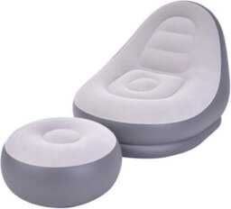 Trendi Inflatable 2 Piece Deluxe Lounger And Footstool/perfect Chair For Gaming Reading N Movie Watching/lounger Size 125X100X85 - thumbnail 1
