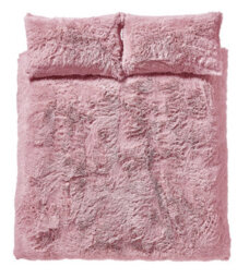 Catherine Lansfield Bedding Cuddly Deep Pile Duvet Cover Set With Pillowcases Blush Pink - thumbnail 5