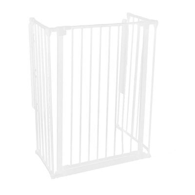 Safetots Extra Tall Multi Panel Fire Surround, 51Cm Deep X 72Cm Wide, White, 105Cm High, Baby And Toddler Fire Guard - image 1