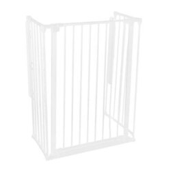 Safetots Extra Tall Multi Panel Fire Surround, 51Cm Deep X 72Cm Wide, White, 105Cm High, Baby And Toddler Fire Guard - thumbnail 1