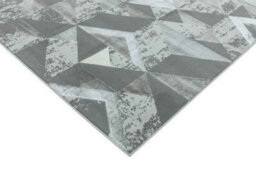 Silver Geometric Modern Easy To Clean Rug For Bed Room Living Room And Dining Room-120Cm X 170Cm - thumbnail 2