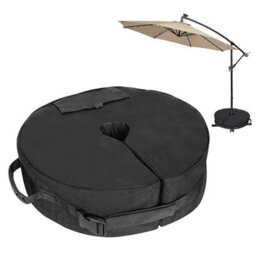 Samuel Alexander 40Kg Black Heavy Duty Round Garden Patio Parasol Umbrella Refillable Base Weight Bag - thumbnail 3