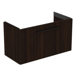 Ideal Standard I.life S Compact Matt Coffee Oak Effect Wall-Mounted Bathroom Vanity Unit (H) 440mm (W) 800mm