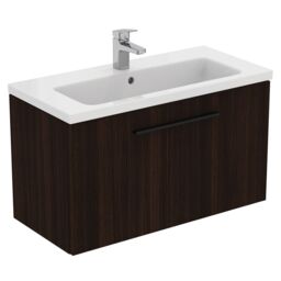 Ideal Standard I.life S Compact Matt Coffee Oak Effect Wall-Mounted Bathroom Vanity Unit (H) 440mm (W) 800mm - thumbnail 5