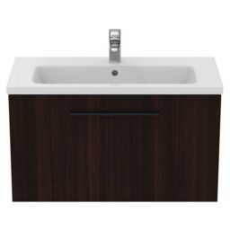 Ideal Standard I.life S Compact Matt Coffee Oak Effect Wall-Mounted Bathroom Vanity Unit (H) 440mm (W) 800mm - thumbnail 7