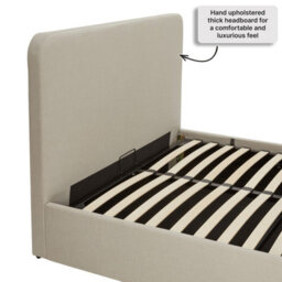The Furniture Market Soho Curved 5Ft King Size Storage Ottoman Bed - Natural Linen Fabric - thumbnail 7