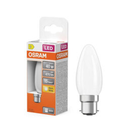 Osram Led Lamp Star Light Bulb Candle Shape B40 Filament B22D Frosted 6 Pack - thumbnail 4