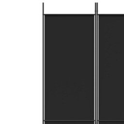 Berkfield 6-Panel Room Divider Black 300X220 Cm Fabric - thumbnail 7