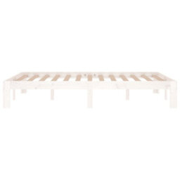 Berkfield Bed Frame White Solid Wood 120X190 Cm Small Double - thumbnail 5