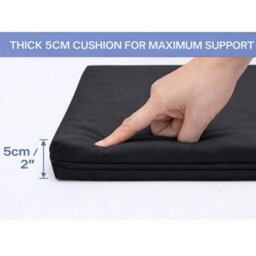 House Of Home Outdoor Bench Cushion Black 3 Seater 140Cm - thumbnail 4