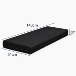 House Of Home Outdoor Bench Cushion Black 3 Seater 140Cm - thumbnail 2
