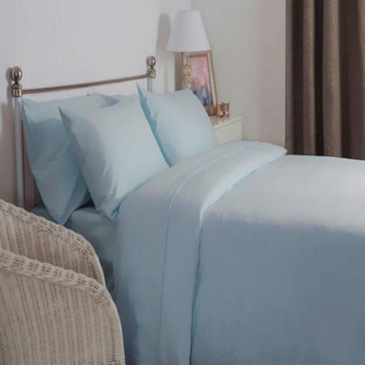 Belledorm Brushed Cotton Housewife Pillowcase (Pair) Blue (One Size)