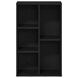 Vidaxl Bookcase Black Oak 50X25X80 Cm Engineered Wood - thumbnail 5