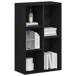 Vidaxl Bookcase Black Oak 50X25X80 Cm Engineered Wood - thumbnail 4