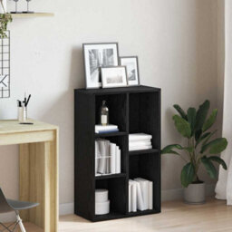Vidaxl Bookcase Black Oak 50X25X80 Cm Engineered Wood - thumbnail 1