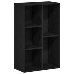 Vidaxl Bookcase Black Oak 50X25X80 Cm Engineered Wood - thumbnail 2