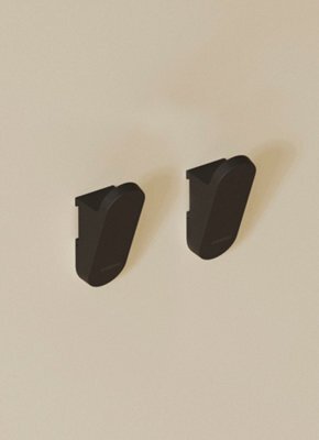 Cosmic Towel Hook, Coat Hook, 2 Pieces, Matt Black, Compatible With Wall Guide And All Accessories Of The Modular Alife Collection - image 1