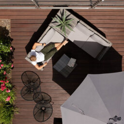 Tectake Garden Furniture Set Siena - For 4 People, With Large Storage Box, Thick Seat Cushions  - Black/grey - thumbnail 9
