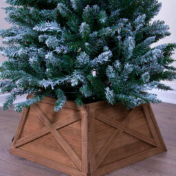 Christmas Tree World Natural Brown Wooden Christmas Tree Skirt (Fits 4Ft/120Cm-6Ft/180Cm Trees) - thumbnail 5