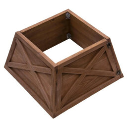 Christmas Tree World Natural Brown Wooden Christmas Tree Skirt (Fits 4Ft/120Cm-6Ft/180Cm Trees) - thumbnail 2