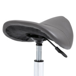 Homcom Cosmetic Stool 360 Rotate Height Adjustable Salon Massage Spa Chair Hydraulic Rolling Saddle Stool Mobility, Grey - thumbnail 8