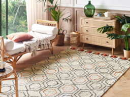 Beliani Rug Hajipur Beige 140 X 200 Cm Cotton - thumbnail 2