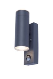 GoodHome Candiac Fixed Matt Dark Grey Integrated Led Pir Motion Sensor Outdoor Up & Down Wall Light - thumbnail 2