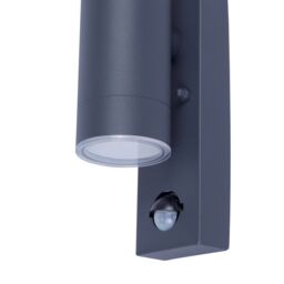GoodHome Candiac Fixed Matt Dark Grey Integrated Led Pir Motion Sensor Outdoor Up & Down Wall Light - thumbnail 3