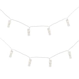 Inlight Plastic Clip Battery-Powered Warm White 10 Led Indoor Clear String Lights - thumbnail 2