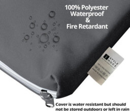 istyle mode 3 Seater Garden Bench Cushion Seatpad Indoor & Outdoor Use - Dark Grey - thumbnail 6