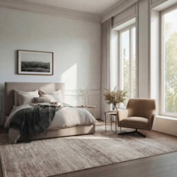 Loomed Neutral Beige Tonal Abstract Machine Washable Soft Pile Area Rug 80Cm X 150Cm - thumbnail 5