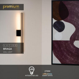 Lucide Braga - Wall Light - Led - 1X11,5W 2700K - Coffee - thumbnail 2