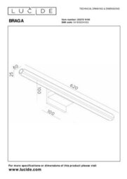 Lucide Braga - Wall Light - Led - 1X11,5W 2700K - Coffee - thumbnail 4