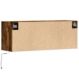 Berkfield Durable Tv Wall Cabinet With Led Lights Smoked Oak 100X31X35 Cm - thumbnail 8