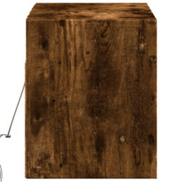 Berkfield Durable Tv Wall Cabinet With Led Lights Smoked Oak 100X31X35 Cm - thumbnail 7