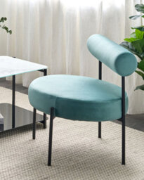 Beliani Armchair Alpha Velvet Turquoise - thumbnail 2