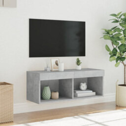 Walplus Tv Cabinet With Led Lights Concrete Grey 80X30X30 Cm - thumbnail 5