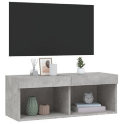 Walplus Tv Cabinet With Led Lights Concrete Grey 80X30X30 Cm - thumbnail 6