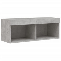 Walplus Tv Cabinet With Led Lights Concrete Grey 80X30X30 Cm - thumbnail 7