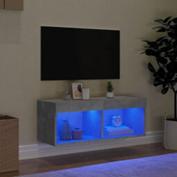 Walplus Tv Cabinet With Led Lights Concrete Grey 80X30X30 Cm - thumbnail 3