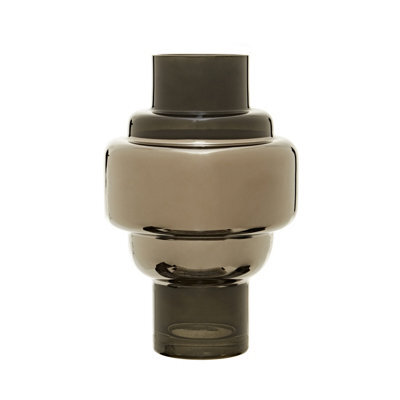 Orsina Cayden Small Smoked Black And Silver Vase - image 1