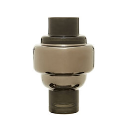 Orsina Cayden Small Smoked Black And Silver Vase