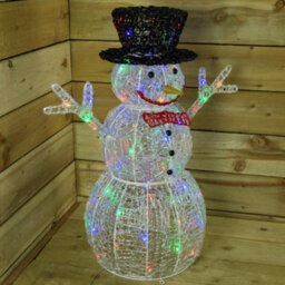 Samuel Alexander 76Cm Light Up Acrylic Christmas Snowman With 88 Multi-Coloured Leds - thumbnail 6