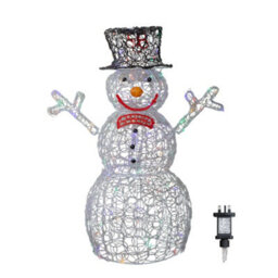 Samuel Alexander 76Cm Light Up Acrylic Christmas Snowman With 88 Multi-Coloured Leds - thumbnail 9