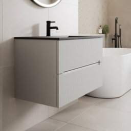 Affine 800mm Bathroom Cloakroom Vanity Unit Basin Wall Hung Furniture Soft Close White - thumbnail 2