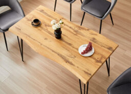Kosy Koala Wooden Dining Table With Metal Hairpin Legs For Dining Room, Work, Or Study (Length 140Cm)
